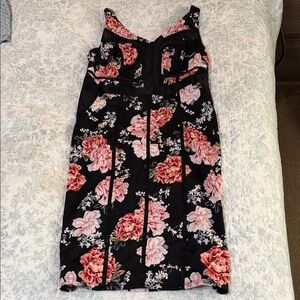 Torrid Black Dress with Pink Floral Design
